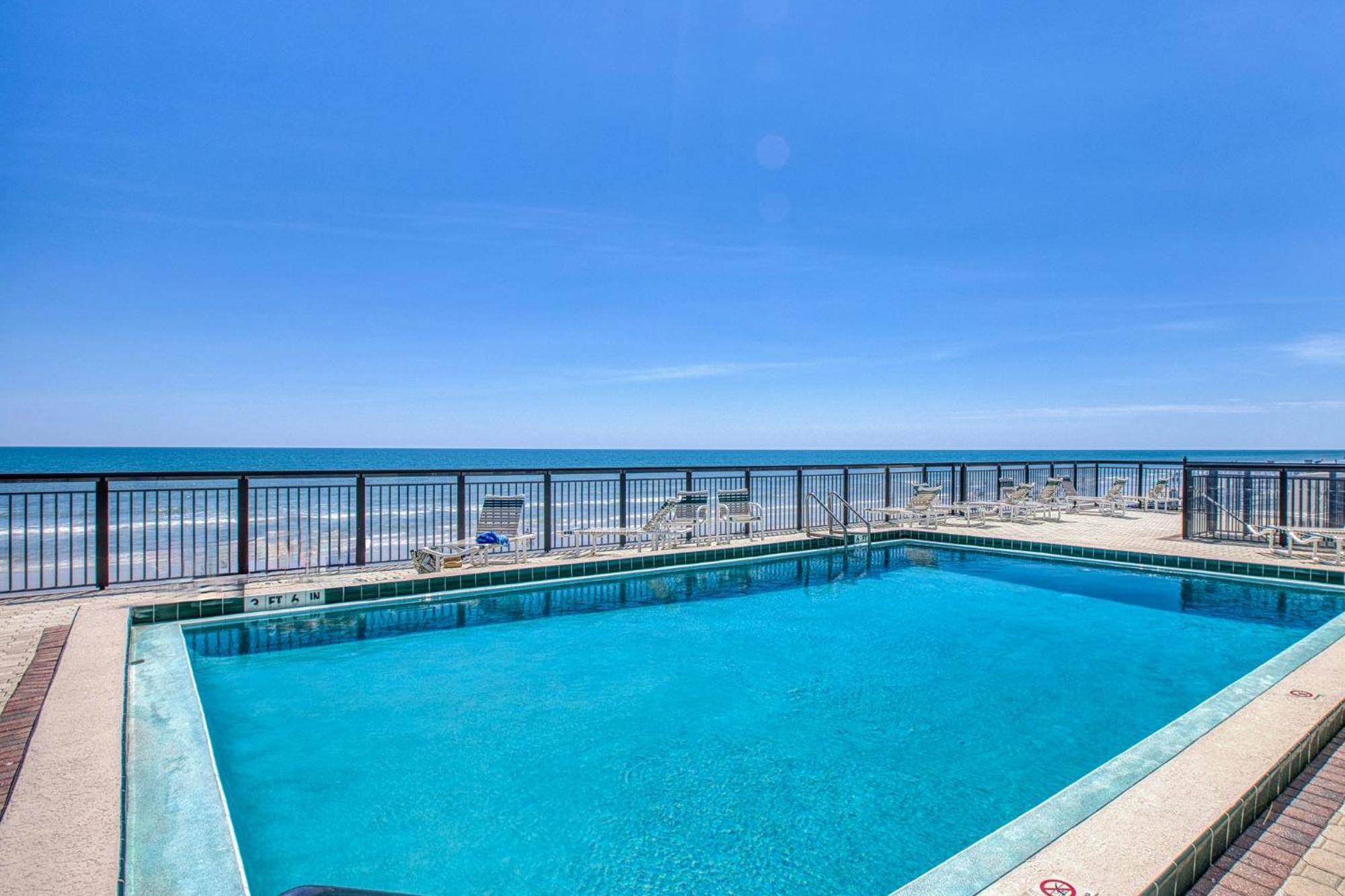 Ocean View With A Beachfront Pool At Ocean Trillium Condo ~ 403 New Smyrna Beach Bagian luar foto