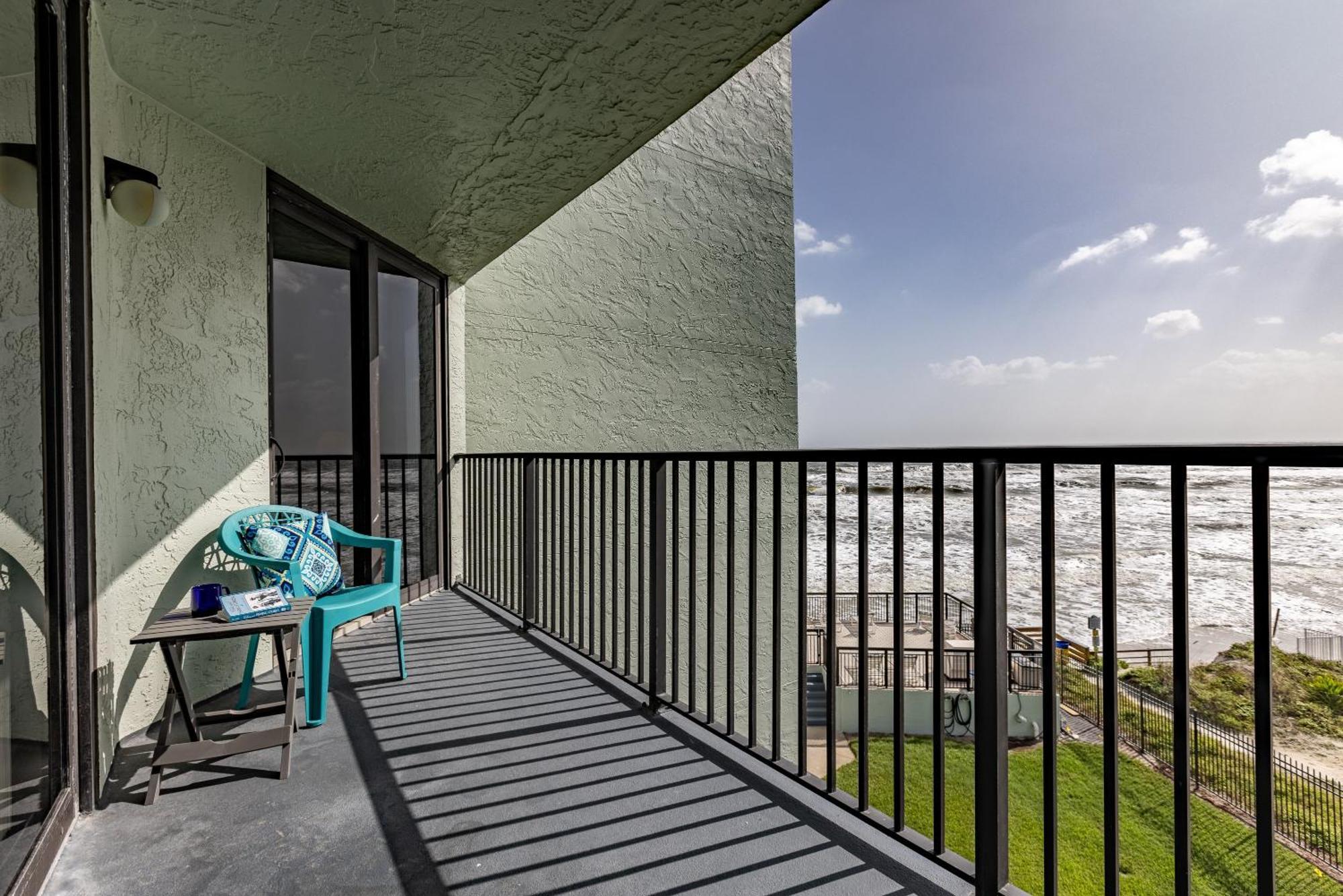 Ocean View With A Beachfront Pool At Ocean Trillium Condo ~ 403 New Smyrna Beach Bagian luar foto