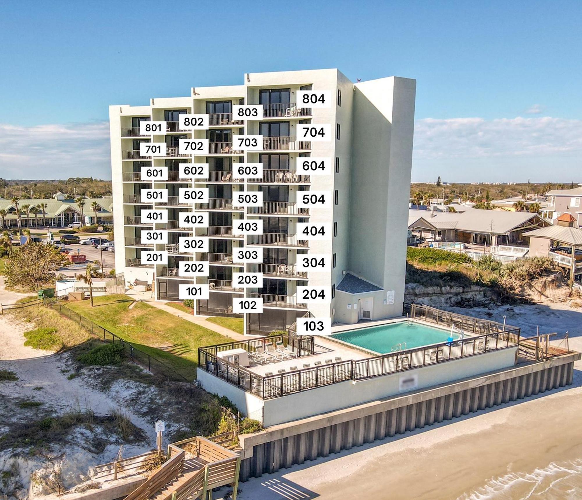 Ocean View With A Beachfront Pool At Ocean Trillium Condo ~ 403 New Smyrna Beach Bagian luar foto